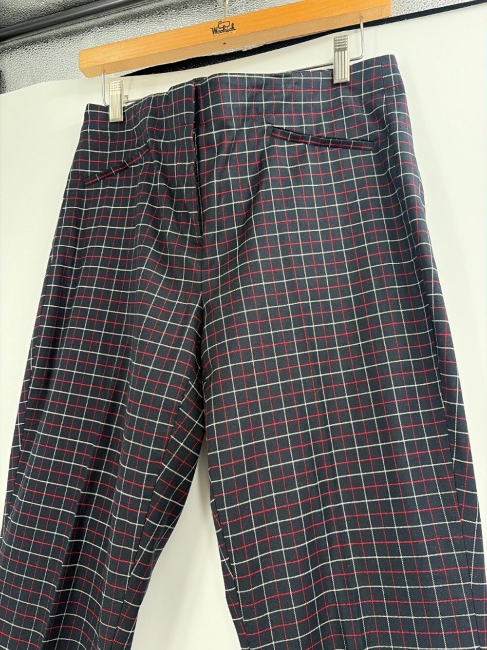 NWT J. Jill Womens 10 Academia Windowpane Plaid Ankle Pants Black Classic Career - Picture 6 of 9